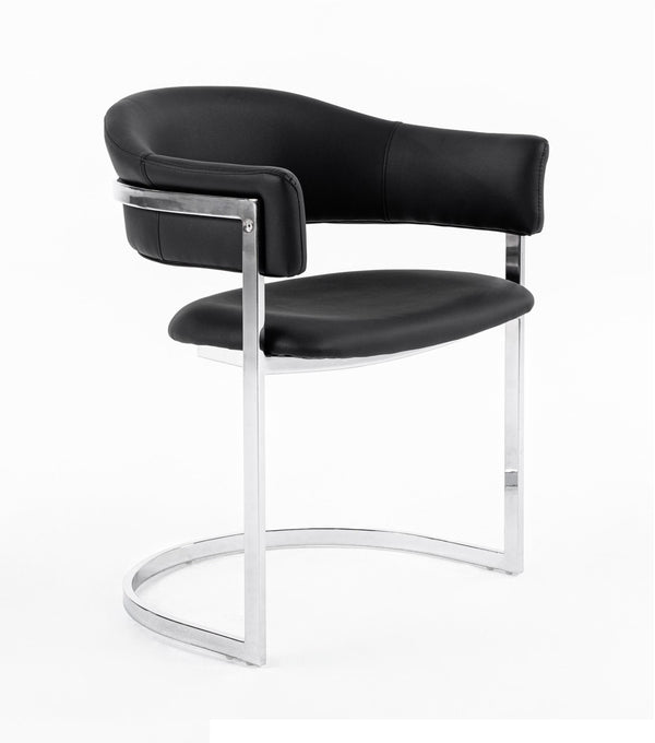Modrest Allie Contemporary Black Leatherette Dining Chair Model VGVCB859A-BLK