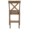 ACME Martha II Tan Linen & Weathered Oak Counter Height Chair (Set-2) Model 70832