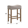 ACME Martha II Tan Linen & Weathered Oak Counter Height Stool (Set-2) Model 70833