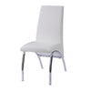 ACME Pervis White Synthetic Leather & Chrome Side Chair (Set-2) Model 71107