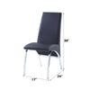 ACME Pervis Black Synthetic Leather & Chrome Side Chair (Set-2) Model 71112