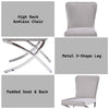 ACME Daire Light Gray Velvet & Chrome Side Chair (Set-2) Model 71182