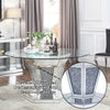 ACME Noralie Mirrored Faux Diamonds & Clear Glass Dining Table Model 71285