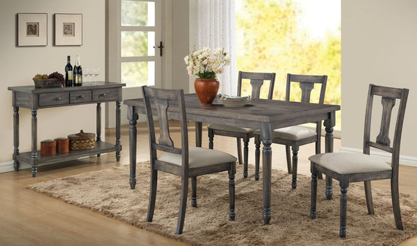ACME Wallace Weathered Gray Dining Table Model 71435