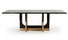 A&X Padua Modern Large Black Crocodile & Rosegold Dining Table Model VGUNCC835-240