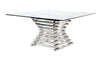 Crawford Modern Clear Glass Square Dining Table
