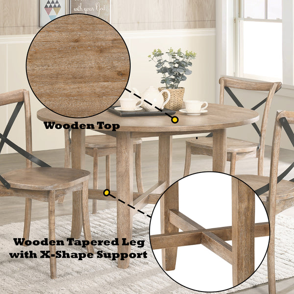 ACME Kendric Rustic Oak Dining Table Model 71775