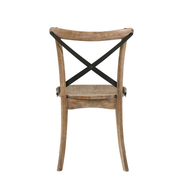 ACME Kendric Rustic Oak Side Chair (Set-2) Model 71777