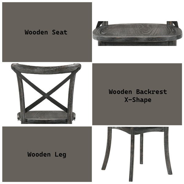 ACME Kendric Rustic Gray Side Chair (Set-2) Model 71897