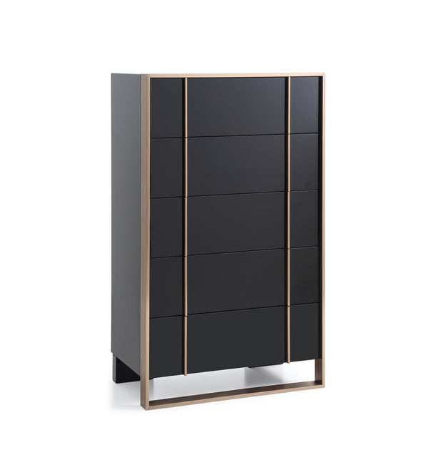 Nova Domus Cartier Modern Black & Rosegold Chest Model VGVCJ-A002-5H