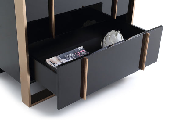 Nova Domus Cartier Modern Black & Rosegold Chest Model VGVCJ-A002-5H