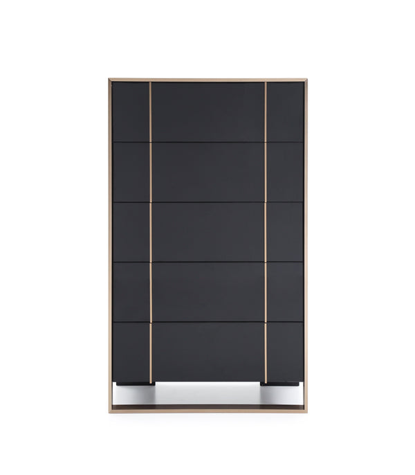 Nova Domus Cartier Modern Black & Rosegold Chest Model VGVCJ-A002-5H