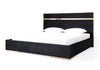 Nova Domus Cartier Modern Black Velvet & Rosegold Bed Model VGVCBD-A002