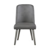 ACME Waylon Gray Synthetic Leather & Gray Oak Side Chair (Set-2) Model 72202