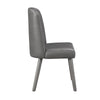 ACME Waylon Gray Synthetic Leather & Gray Oak Side Chair (Set-2) Model 72202