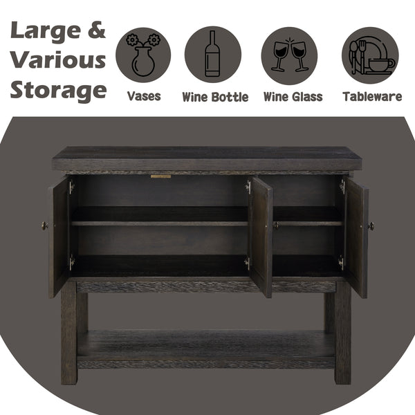 ACME Haddie Distressed Walnut Server Model 72214