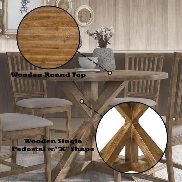 ACME Wallace II Weathered Oak Dining Table Model 72310