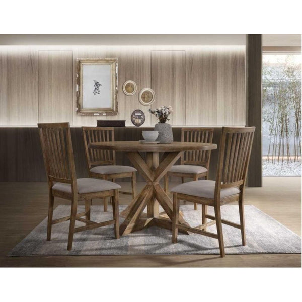 ACME Wallace II Weathered Oak Dining Table Model 72310