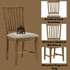 ACME Wallace II Tan Linen & Weathered Oak Side Chair (Set-2) Model 72312