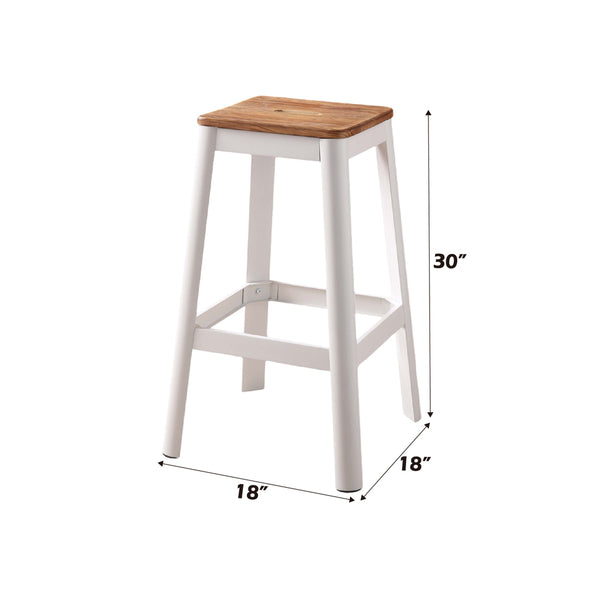 ACME Jacotte Natural & White Bar Stool Model 72331
