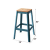 ACME Jacotte Natural & Teal Bar Stool Model 72333