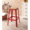 ACME Jacotte Natural & Red Bar Stool Model 72334