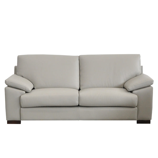 Lamod Italia Morris Italian Modern Grey Leather Loveseat Model VGNTMORRIS-C409-LOVE