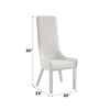ACME Gianna Ivory Synthetic Leather & Stainless Steel Side Chair (Set-2) Model 72473