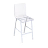 ACME Nadie Clear Acrylic & Chrome Counter Height Chair (Set-2) Model 72592