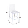ACME Nadie Clear Acrylic & Chrome Counter Height Chair (Set-2) Model 72592