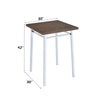 ACME Nadie Oak & Chrome Bar Table Model 72595