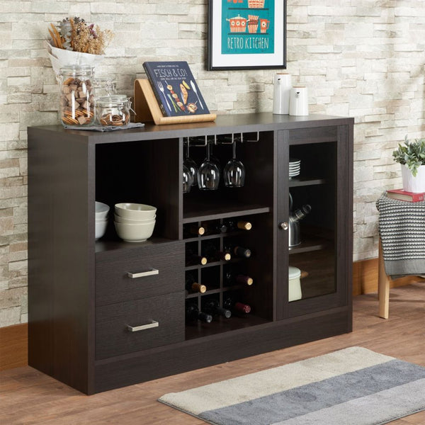 ACME Hazen Espresso Wine Cabinet Model 72640