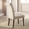 ACME Gasha Beige Linen & Walnut Side Chair (Set-2) Model 72822