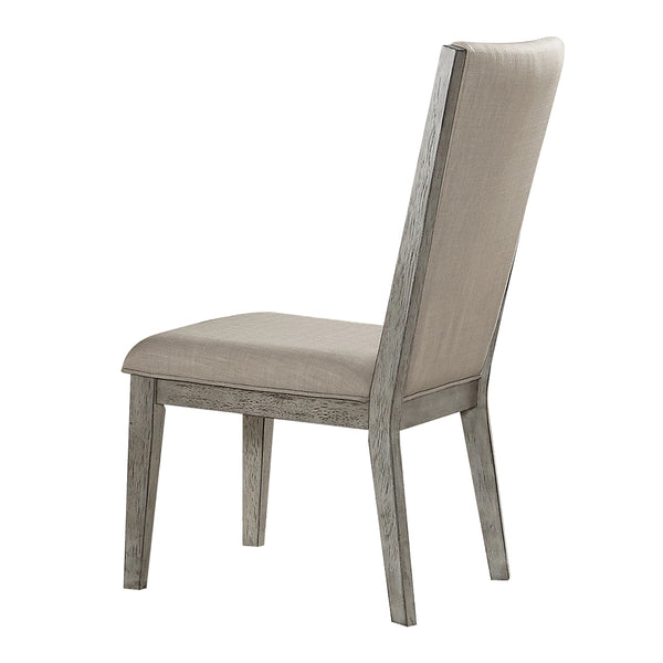 ACME Rocky Fabric & Gray Oak Side Chair (Set-2) Model 72862
