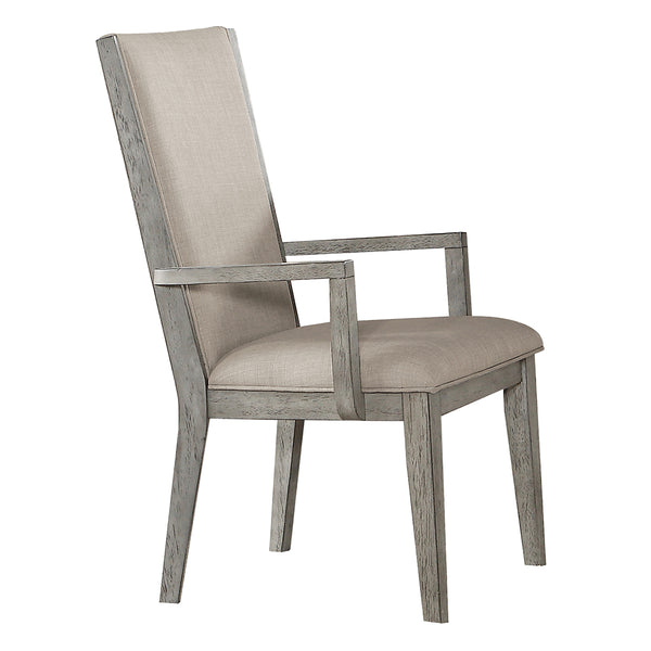 ACME Rocky Fabric & Gray Oak Arm Chair (Set-2) Model 72863