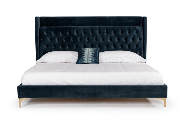 Modrest Wales Modern Blue Fabric Bed Model VGVCBD8910-BLU