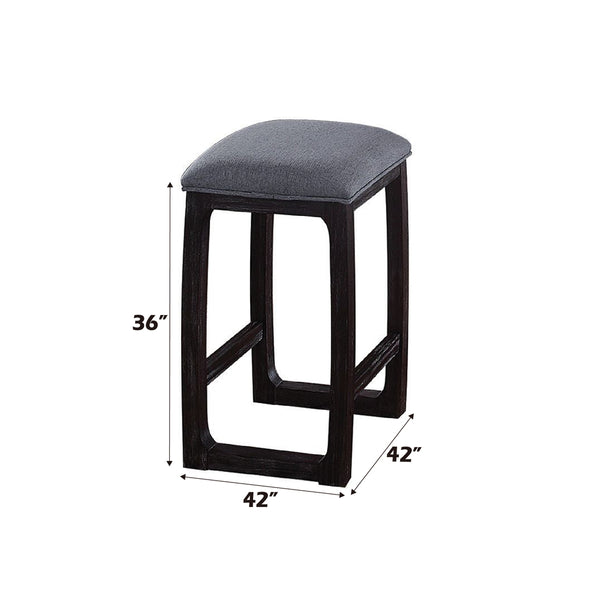 ACME Razo Natural Marble Top & Weathered Espresso Counter Height Table with Natural Marble Top Model 72935