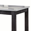ACME Yelena Natural Marble Top & Weathered Espresso Counter Height Table with Natural Marble Top Model 72940