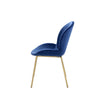 ACME Chuchip Blue Velvet & Gold Side Chair (Set-2) Model 72947