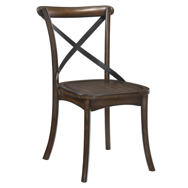 ACME Kaelyn Dark Oak & Black Side Chair (Set-2) Model 73032