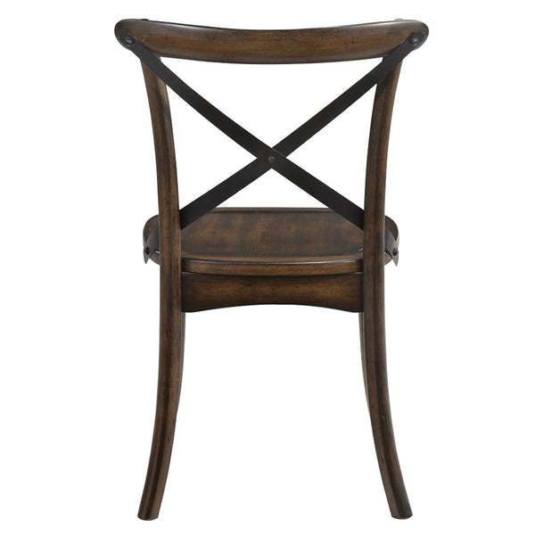 ACME Kaelyn Dark Oak & Black Side Chair (Set-2) Model 73032