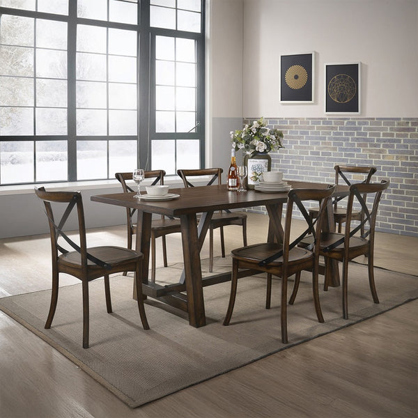 ACME Kaelyn Dark Oak & Black Side Chair (Set-2) Model 73032