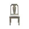 ACME Zumala Beige Linen & Weathered Oak Side Chair (Set-2) Model 73262