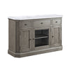 ACME Zumala Natural Marble Top & Weathered Oak Server Model 73263