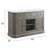 ACME Zumala Natural Marble Top & Weathered Oak Server Model 73263