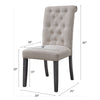 ACME Yabeina Beige Linen & Gray Side Chair (Set-2) Model 73267