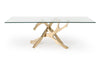 Modrest Legend Modern Glass & Gold Dining Table Model VGVCT8111-GLD