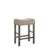 ACME Martha II Tan Linen & Weathered Gray Counter Height Stool (Set-2) Model 73833