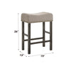 ACME Martha II Tan Linen & Weathered Gray Counter Height Stool (Set-2) Model 73833
