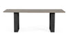 Modrest Murphy Modern Grey Aged Oak & Black Metal Dining Table Model VGEDLU322014